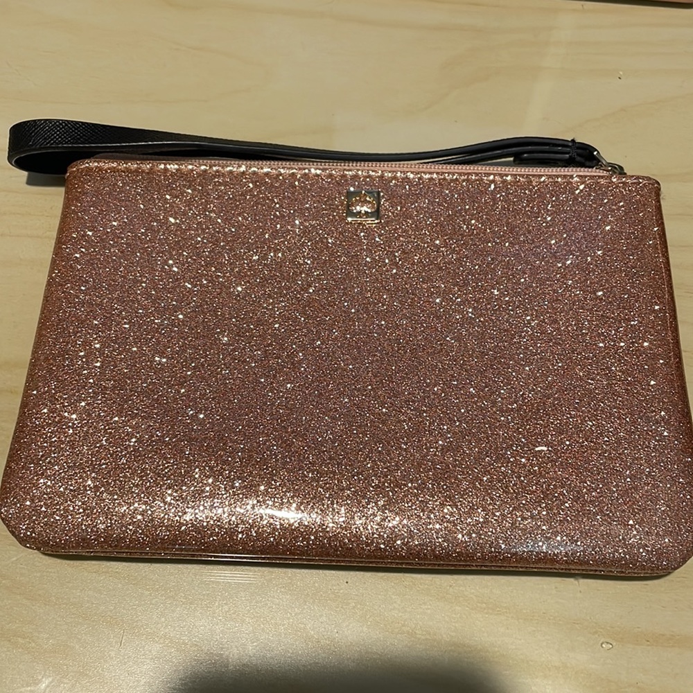 Kate spade New York pink glitter wristlet